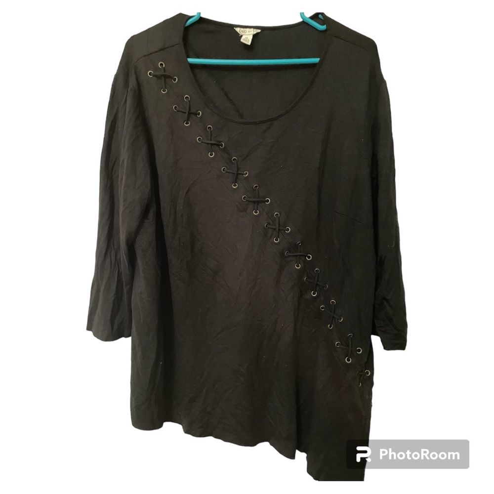 3/$9 Cato Top Asymmetrical Women’s Black XL